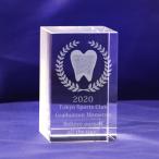  зуб . сувенир сообщение печать название inserting 3D зубной Imp Ran to crystal пресс-папье стекло блок высота 80mm скульптура плата включая |NKTR-0057
