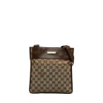 グッチ GGキャンバス 斜め掛け ショルダーバッグ 019 0348 ベージュ ブラウン キャンバス レザー レディース GUCCI 【中古】
