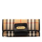 バーバリー ノバチェック シャドーホース ゴルフボールケース ベージュ ブラック キャンバス レザー レディース BURBERRY 【中古】