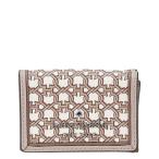 ケイトスペード スペード柄 総柄 三つ折り財布 コンパクトウォレット WLRU6293 グレージュ ホワイト PVC レザー Kate Spade 【中古】