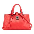 ボッテガヴェネタ イントレチャート ハンドバッグ ショルダーバッグ 2WAY レッド レザー レディース BOTTEGAVENETA 【中古】