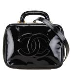  Chanel здесь Mark косметичка ручная сумочка сумка на плечо 2WAY черный Gold эмаль женский CHANEL [ б/у ]