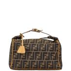  Fendi Zucca косметичка ручная сумочка хаки Brown парусина кожа женский FENDI [ б/у ]