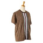 バーバリー TBモノグラム ストライプ Tシャツ サイズ:XS ブラウン マルチカラー コットン レディース BURBERRY 【中古】
