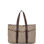グッチ GGキャンバス ハンドバッグ トートバッグ 153238 001998 ブラウン キャンバス レザー レディース GUCCI 【中古】