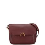 カルティエ マストライン 斜め掛け ショルダーバッグ ボルドー ワインレッド レザー レディース CARTIER 【中古】