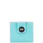 ティファニー 三つ折り財布 ライトブルー レザー レディース TIFFANY&Co. 【中古】
