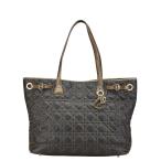 ディオール レディディオール カナージュ パナレア トートバッグ ショルダーバッグ カーキ ブロンズ レザー Dior 【中古】