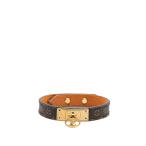 ルイ ヴィトン モノグラム ブラスレ ブレスレット M4150 ブラウン PVC メッキ レディース LOUIS VUITTON 【中古】