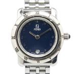 ショッピングフェンディ フェンディ 腕時計 860L クオーツ ブラック文字盤 ステンレススチール レディース FENDI 【中古】