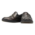  Jimmy Choo Star заклепки туфли без застежки спортивные туфли размер :42 чёрная кожа Raver мужской JIMMY CHOO [ б/у ]