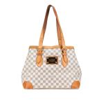 ルイ ヴィトン ダミエ アズール ハムステッドMM ショルダーバッグ トートバッグ N51206 ホワイト PVC レザー LOUIS VUITTON 【中古】