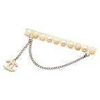 ショッピングシャネル シャネル ココマーク ブローチ ゴールド メッキ フェイクパール レディース CHANEL 【中古】