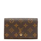 ルイ ヴィトン モノグラム ポルトフォイユ トレゾール L字ファスナー 二つ折り財布 M61736 ブラウン PVC レザー LOUIS VUITTON 【中古】