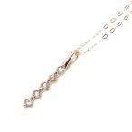 K18PG ピンクゴールド ダイヤ0.30ct ペンダントネックレス レディース 中古