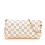 ルイ ヴィトン ダミエ アズール フェイボリットPM チェーン ハンドバッグ ワンショルダーバッグ N41277 ホワイト LOUIS VUITTON 【中古】
