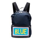 フェンディ ボキャブラリー BLUE リュック バックパック 7VZ035 ネイビー ブラック ナイロン レザー レディース FENDI 【中古】