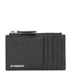 バーバリー ロゴ フラグメントケース カードケース ブラック レザー レディース BURBERRY 【中古】
