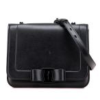 サルヴァトーレフェラガモ ヴァラリボン チェーン ショルダーバッグ AU-21 G877 ブラック レザー レディース Salvatore Ferragamo 【中古】