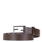 ショッピングフェンディ フェンディ FFバックル ベルト 80/32 ブラウン レザー レディース FENDI 【中古】