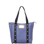 ルイ ヴィトン アンティグア カバMM トートバッグ M40087 ブルー キャンバス レディース LOUIS VUITTON 【中古】