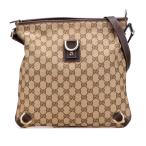 グッチ GGキャンバス アビー ショルダーバッグ 131326 ベージュ ブラウン キャンバス レザー レディース GUCCI 【中古】