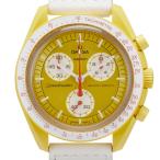 オメガ ×スウォッチ ムーンスウォッチ MISSION TO THE SUN 腕時計 SO33J100 クオーツ イエロー文字盤 セラミック メンズ OMEGA 【中古】
