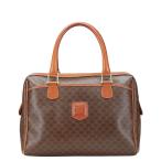 セリーヌ マカダム ハンドバッグ ブラウン PVC レザー レディース CELINE 【中古】