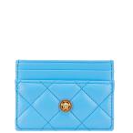  Versace .mete.-sa футляр для карточек голубой кожа женский VERSACE [ б/у ]