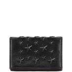  Jimmy Choo Star заклепки футляр для карточек кошелек для мелочи . чёрная кожа женский JIMMY CHOO [ б/у ]