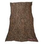 ルイ ヴィトン レオパード ストール 401910 ブラウン カシミヤ シルク レディース LOUIS VUITTON 【中古】