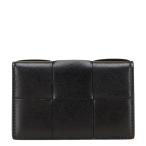  Bottega Veneta maxi сетка кассета футляр для карточек чехол для пропуска чёрная кожа женский BOTTEGAVENETA [ б/у ]