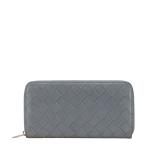 ボッテガヴェネタ イントレチャート 長財布 グレー レザー レディース BOTTEGAVENETA 【中古】