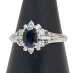 Pt900 プラチナ サファイア0.85ct ダイヤ0.24ct リング 指輪 レディース 12.5号 中古