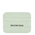  Balenciaga Logo type вдавлено . футляр для карточек чехол для пропуска 593812 светло-зеленый кожа женский BALENCIAGA [ б/у ]