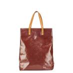 ルイ ヴィトン モノグラム ヴェルニ リードMM トートバッグ M91087 パープル ブラウン パテントレザー LOUIS VUITTON 【中古】