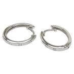 Pt900 プラチナ ダイヤ0.20ct フープ ピアス レディース 中古