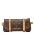 Louis Vuitton монограмма небольшая сумочка mareru сумка-пояс M51159 Brown PVC кожа женский LOUIS VUITTON [ б/у ]