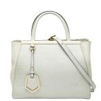 フェンディ プチ トゥージュール ハンドバッグ ショルダーバッグ 2WAY 8BH253 ホワイト ゴールド レザー レディース FENDI 【中古】