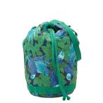 エルメス ボタニカル 鳥 斜め掛け ショルダーバッグ グリーン ブルー コットン レディース HERMES 【中古】