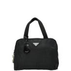 プラダ 三角ロゴプレート ハンドバッグ B8495 ブラック ナイロン レディース PRADA 【中古】