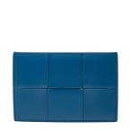  Bottega Veneta maxi сетка футляр для карточек чехол для пропуска голубой кожа женский BOTTEGAVENETA [ б/у ]