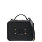  Chanel CCfi Gree matelasse цепь плечо сумка косметичка A93343 черный черная икра s gold женский CHANEL [ б/у ]