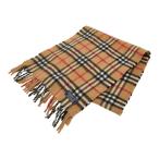 バーバリー ノバチェック マフラー ブラウン ブラック レッド カシミヤ レディース BURBERRY 【中古】