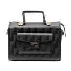 フェンディ ズッカ ソフトトランク ハンドバッグ ミニボストンバッグ 7VA571 ブラック PVC レザー レディース FENDI 【中古】