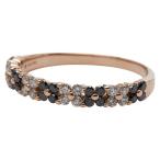 ショッピングピンクゴールド K18PG ピンクゴールド ダイヤ/ブラックダイヤ0.36ct リング 指輪 レディース 10.5号 中古