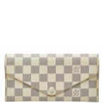 ショッピングダミエ ルイ ヴィトン ダミエ アズール ポルトフォイユ ジョセフィーヌ 長財布 N63545 ホワイト PVC レディース LOUIS VUITTON 【中古】