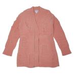 ショッピングヴェネタ ボッテガヴェネタ エンボスロゴ カーディガン サイズ：XS 689713 ピンク ナイロン ポリウレタン レディース BOTTEGAVENETA 【中古】