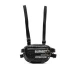  Burberry шланг Ferrie сумка-пояс Cross сумка "body" черный белый PVC женский BURBERRY [ б/у ]