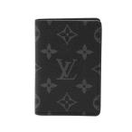ルイ ヴィトン モノグラム エクリプス オーガナイザー ドゥ ポッシュ カードケース パスケース M61696 ブラック LOUIS VUITTON 【中古】